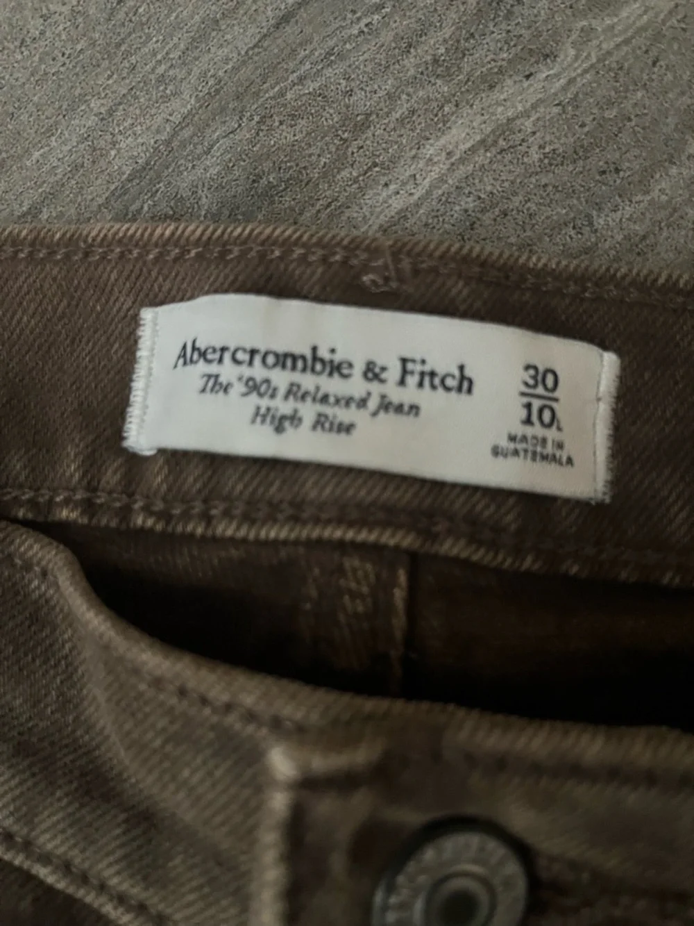 Abercrombie & Fitch 90s Relaxed Jean Womens 30/10L Heathered Brown  High Rise - Picture 3 of 5